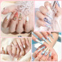 MELLIEX 240 Pièces Popit Ongle Sandwich, Forme à Ongles Moule Réutilisable Sandwich Dual Nail Form Polygel Ongle pour DIY Salon,