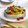 Teokantz 6 Pièces 10 cm Cercle à Pâtisserie, Cercle à Tarte Perforé | 430 Acier Inoxydable, Moule à Tarte, Tartelette, Pâtisseri