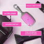 FHI HEAT Unbrush Wet & Dry Brosse à cheveux démêlante ventilée, lavande/gris