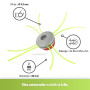 GREENSTAR - Tête Multifills Universel 4 Fils En Aluminium Pour Débroussailleuse Ou Coupe-Bordures Avec Alésage De 20 et 25,4mm -