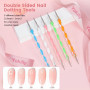 Yokilly Lot de Pinceaux Nail Art, 31 Pcs Pinceau Nail Art Ongles Acrylique | Pinceau Ongle avec 5 Pièces Pinceaux en Silicone Na