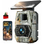 Caméra de Chasse Solaire, 60MP 4K WiFi Camera Chasse avec 5200mAh Batterie Rechargeable, 850nm LED Camera Infrarouge Vision Noct