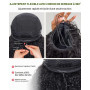 Half Wig Human Hair 20 Pouces Bouclée Perruque Demi Tete 180 Densité Water Wave Glueless Wig 3 In 1 Seamless Flip Over Drawstrin