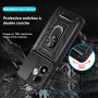Yohii Coque pour Xiaomi Redmi Note 17 5G / 4G, Noir | 2 Verres Trempés [ Glissière Cache Webcam ] con Support Métal Annulaire à 