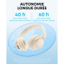soundcore by Anker Q20i Casque Supra-auriculaire sans Fil Bluetooth avec réduction Active du Bruit Hybride, autonomie de 40 h en