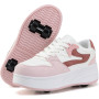 ANEFUN Chaussures de skate à roulettes pour enfants, garçons et filles, baskets avec roues détachables, chaussures de sport