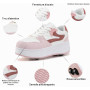 ANEFUN Chaussures de skate à roulettes pour enfants, garçons et filles, baskets avec roues détachables, chaussures de sport