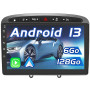 AWESAFE Autoradio Android 13 pour Peugeot 308 408 (2007-2013) | 6Go+128Go | 4G LTE | Écran Tactile 9 Pouces | CarPlay & Android 