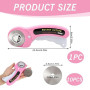 Cutter Rotatif Couture 45mm Rose avec 10 Lames de Rechange, Couteau Circulaire en Acier Inoxydable avec Mécanisme de Protection