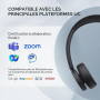 Yealink BH70 Dual Casque Bluetooth sans Fil avec Micro, Certifié Teams | 3 Micros IA de bruit, 35h Batterie, USB C/A Dongle p...