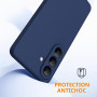 Oududianzi-Coque pour Samsung Galaxy S26 5G Silicone Liquide, Bleu Nuit | Intérieur Microfibre, Housse Protection Antichoc, Étui