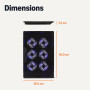 Amazon Basics Support de Refroidissement pour Ordinateur Portable avec 6 Ventilateurs Silencieux, pour Ordinateurs Portables de 