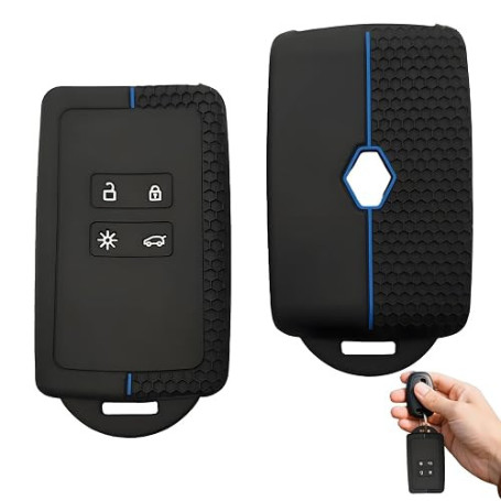 2 Pièces Étui en Silicone Souple pour Clé de Voiture Renault,Coques de clé de Voiture pour Renault Clio Megane Koleos Kadjar Kan