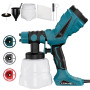 Kit de Pistolet à Peinture Electrique de 600 W, avec Réservoir de 1,2 L, 3 Buses et 3 Modes de Pulvérisation. Convient pour Les