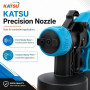 KATSU Pistolet de Peinture Électrique 400W 800ml avec 3 Buses et 3 Modes de Pulvérisation pour Clôtures, Murs, Plafonds, Traitem