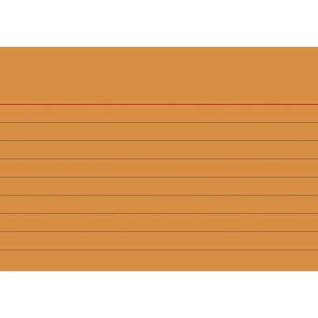 Fiches bristol lignées orange format a7
