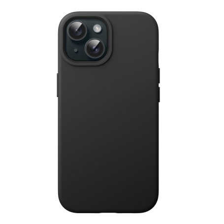 JETech Coque Silicone pour iPhone 15, Noir | Toucher Soyeux, Étui Housse Protection Antichoc, Résistant aux Rayures, Doublure en