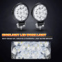 RIGIDON 4x rond phare de travail led, 3,2 pouces mini 42W 12V 24V lampe | étanche, 6000K blanc, projecteurs lumière, feux de tra