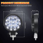 RIGIDON 2x Mini Phare de Travail Led, 3.2 Pouces 42W Spot Led 4x4 Ronde | 12V 24V, 6000K Blanc, étanche, Spot Feu antibrouillard