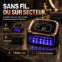 SOLAYA LumiCore™ Lampe UV Ongles Gel, Sans Fil & Secteur, Sèche-Ongles Rapide pour Vernis Semi-Permanent, 4 Minuteries, Capteur 