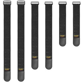 GripZz Sangles Elastiques avec Bandes Anti-dérapantes, (30/46/61 x 5cm) | 6 Pièces Sangles Scratch Résistantes pour des Rallonge