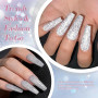 Born Pretty Vernis Semi Permanent Pailleté, 6 Couleurs Or Rouge Argent Brillant Réfléchissant Gel Nail Polish Soak Off U V/LED S