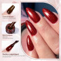 Born Pretty Vernis Semi Permanent Rouge Bourgogne Scintillant UV LED 6x7ml | Couleur vin rouge profond, effet pailleté, manucure