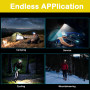 Lampe Frontale LED Rechargeable USB, Torche Frontale LED, 6 Modes Lampe Frontale Puissante,Étanche Ipx5,Super Lumineuse,Réglable