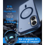 Vansdon Magnétique Coque pour iPhone 17 avec 1 Verre Trempé | Bleu Marine, Compatible avec MagSafe, Protection Contre Les Chutes