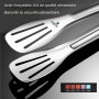 Extodry Lot de 2 pinces de cuisine en acier inoxydable 304 (30.5 cm, 22.9 cm), pince de cuisine, pince à barbecue, pince résista
