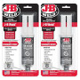 J-B Weld Seringue d'époxy renforcée en acier originale, haute résistance, pack de 2, gris foncé, 50165-2