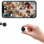 Caméra Espion Mini WiFi Caméras de Sécurité, Rechargeable cachée WiFi sans Fil Micro Nanny Cam avec Détection de Mouvement, Conn
