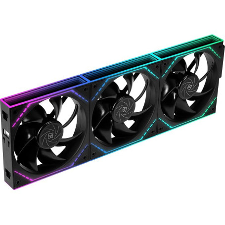 Thermalright TL-M12Q X3 Lot de 3 ventilateurs de refroidissement pour boîtier PC 120 mm, connexion en guirlande, 2000 tr/min, dé