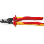 KNIPEX StepCut XL Coupe-câbles avec coupe par étapes poignée isolante bi-matière, certifiée VDE 225 mm, 95 18 225 SB