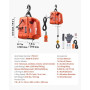VEVOR Palan Électrique Portable 3 en 1 Treuil Électrique 700 kg Treuil Levage 1500 W pour Usine Entrepôt Garage, Hauteur Levage