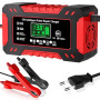 Chargeur Batterie Voitures 6A 12V pour AGM Gel Wet SLA | Chargeur de Batterie Moto Auto Intelligent avec 4 Modes Fonction de Rép