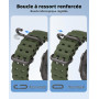 TiMOVO Bracelet Ocean Compatible avec Apple Watch Ultra 4/3/2/1 49 mm | Bracelet Sport Respirant avec Connecteur Métallique Amél