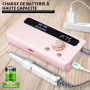 Ponceuse pour Ongles Professionnelle 45000 RPM Portable Rechargeable avec 13 Embouts et 56 Bandes de Ponçage, LCD écran, Ultra S