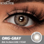 Lentilles Couleur Sans Correction 0.00D – Cosmétiques Annuel – Effet Naturel Réaliste – Yeux Marron Bleu Vert Gris – Étui Inclus
