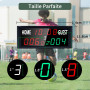 Ousmile Tableau d'affichage électronique Portable, 39,4 * 4 * 15,8cm, Basketball Scoreboard avec Horloge, Compte à Rebours, Tabl