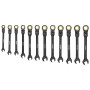 VEVOR Jeu de Clés Mixtes 24PCs, Clé Plate à Cliquet à Tête Flexible, pour Réparation Domestique et Automobile Atelier, SAE et Mé