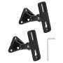 QWORK® Lot de 2 Supports muraux universels pour Enceintes, Inclinaison et Rotation à 180°, Charge maximale 13,6 kg