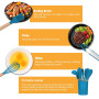 Ustensiles de Cuisine,Lychee 12PCS Kit d'Ustensiles de Cuisine en Silicone et Bois, Ustensiles Cuisine Antiadhésive Set avec Pot