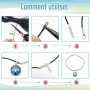 TOAOB 105M Cordon Ciré Tressé pour Bracelet 1mm Rond Blanc Noir et Marron | pour Fabrication de Bijoux Collier Artisanat Breloqu