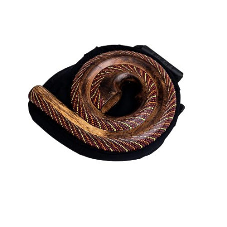 mienloco Didgeridoo Instrument rond Forme matériaux naturels Sac de voyage spirale Australie D2