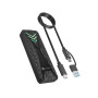 ICY Box Boîtier SSD M.2 NVMe (USB 3.2 Gen 2 Type-C, 10 Gbit/s), éclairage RGB, pour M-Key & B+M Key (2230/2242/2260/2280), Jusqu