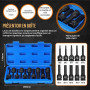 Faankiton 10PCS Douilles à Impact XZN 1/2", XZN à Choc M5-M19 CR-MO | Jeu de Douilles à Embouts XZN à Choc 1/2 Pouce M5 M6 M7 M8
