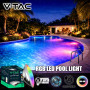 V-TAC Lampe LED Piscine Multicolore RGB 12W - AVEC TÉLÉCOMMANDE - PAR56 - Lampe en Verre Antichoc IP68 pour l'Éclairage des Pisc
