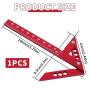 YIHAOH Traceur de Centre, Angle de Centrage en Aluminium, Centre Finder Jauge de Ligne Mesure de Précision, Marqueur Industriel,