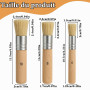 Lot de 3 pinceaux ronds pour pochoir en bois de qualité supérieure - Pinceau de peinture rond en poils naturels - Pour peinture 